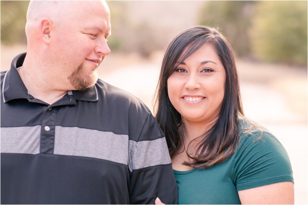 Couple at Huachuca Canyon for engagement session