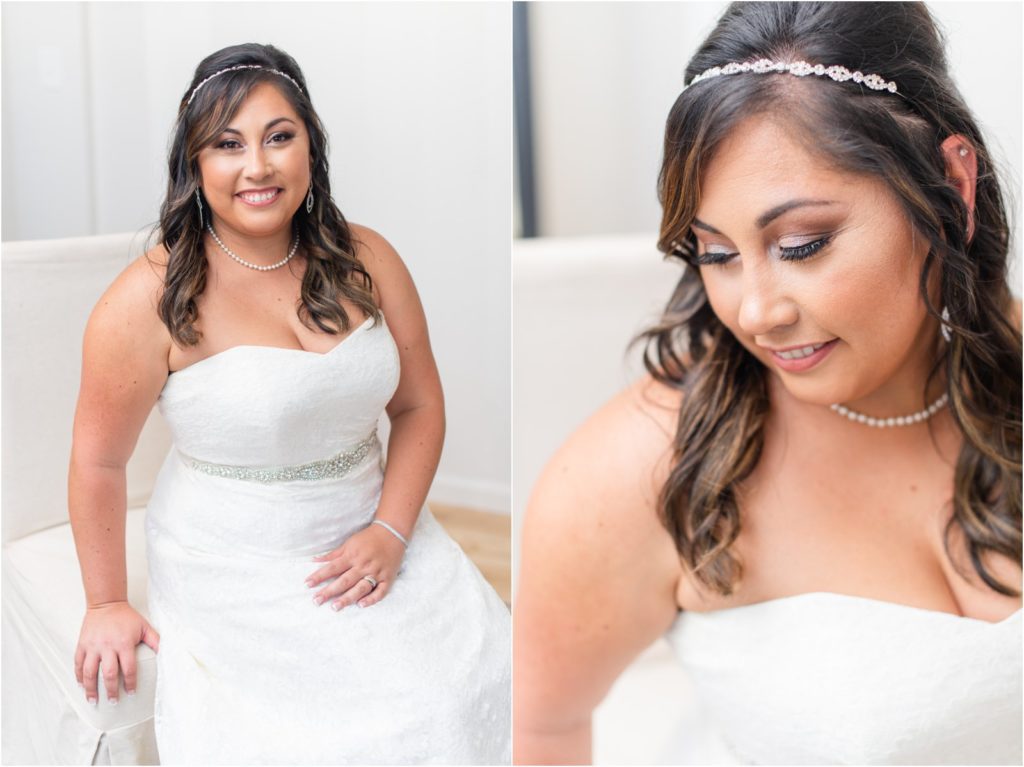 Getting Ready Bridal Portraits with bride at La Mariposa wedding photographer Christy Hunter Photography