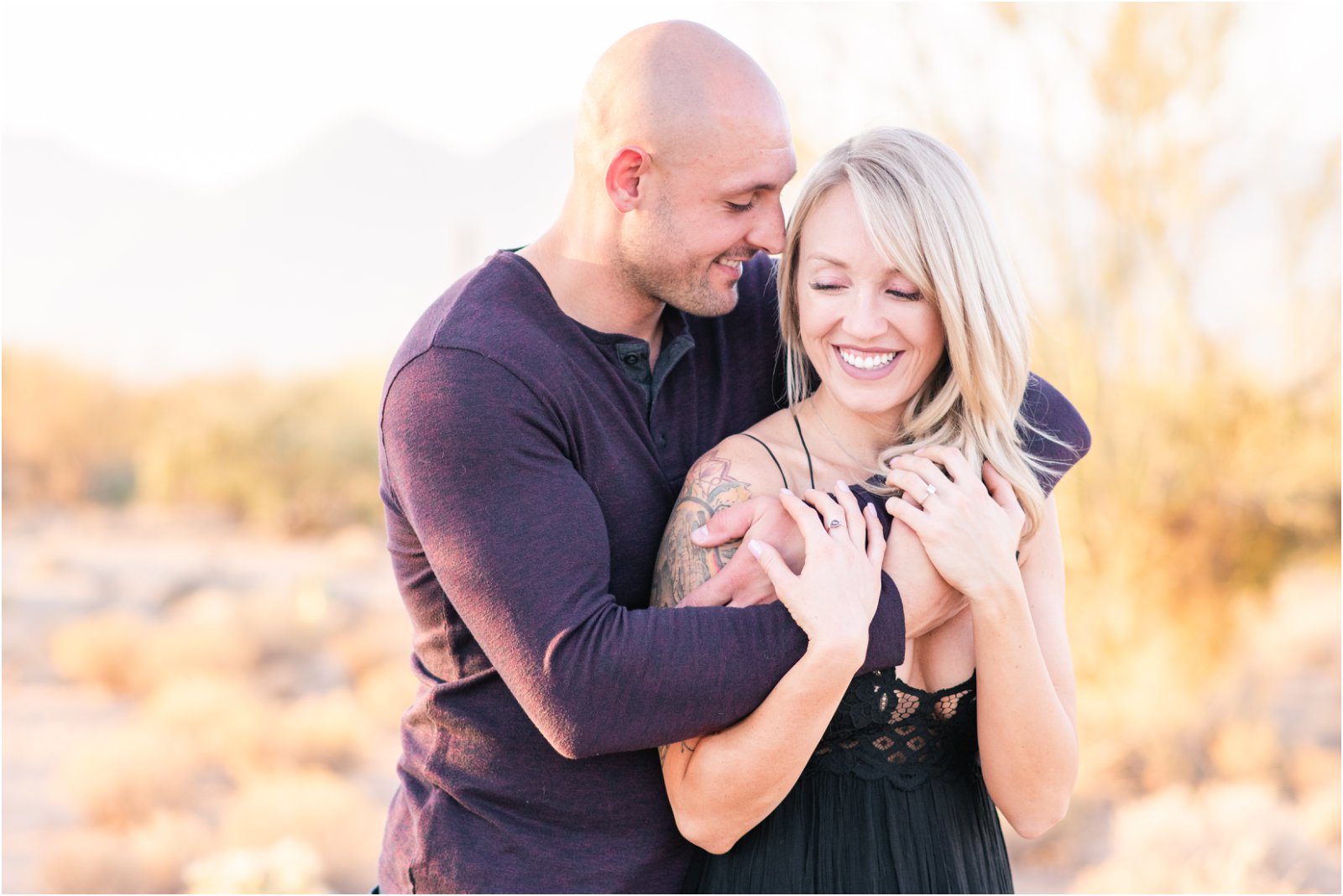 moody engagement session in the desert in Tucson, AZ by Tucson wedding photographer Christy Hunter Photography