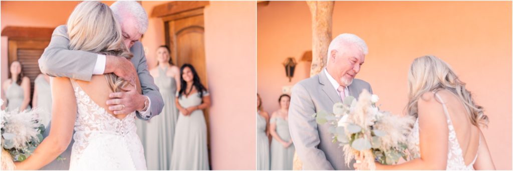 father's emotional reaction during father-daughter first look
