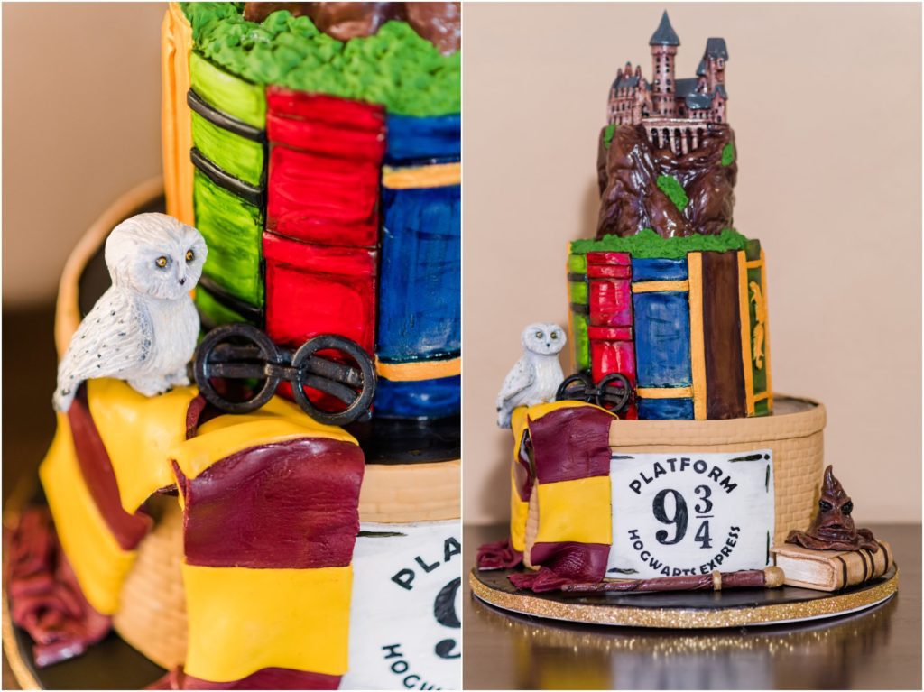 Harry Potter birthday cake for surprise birthday party