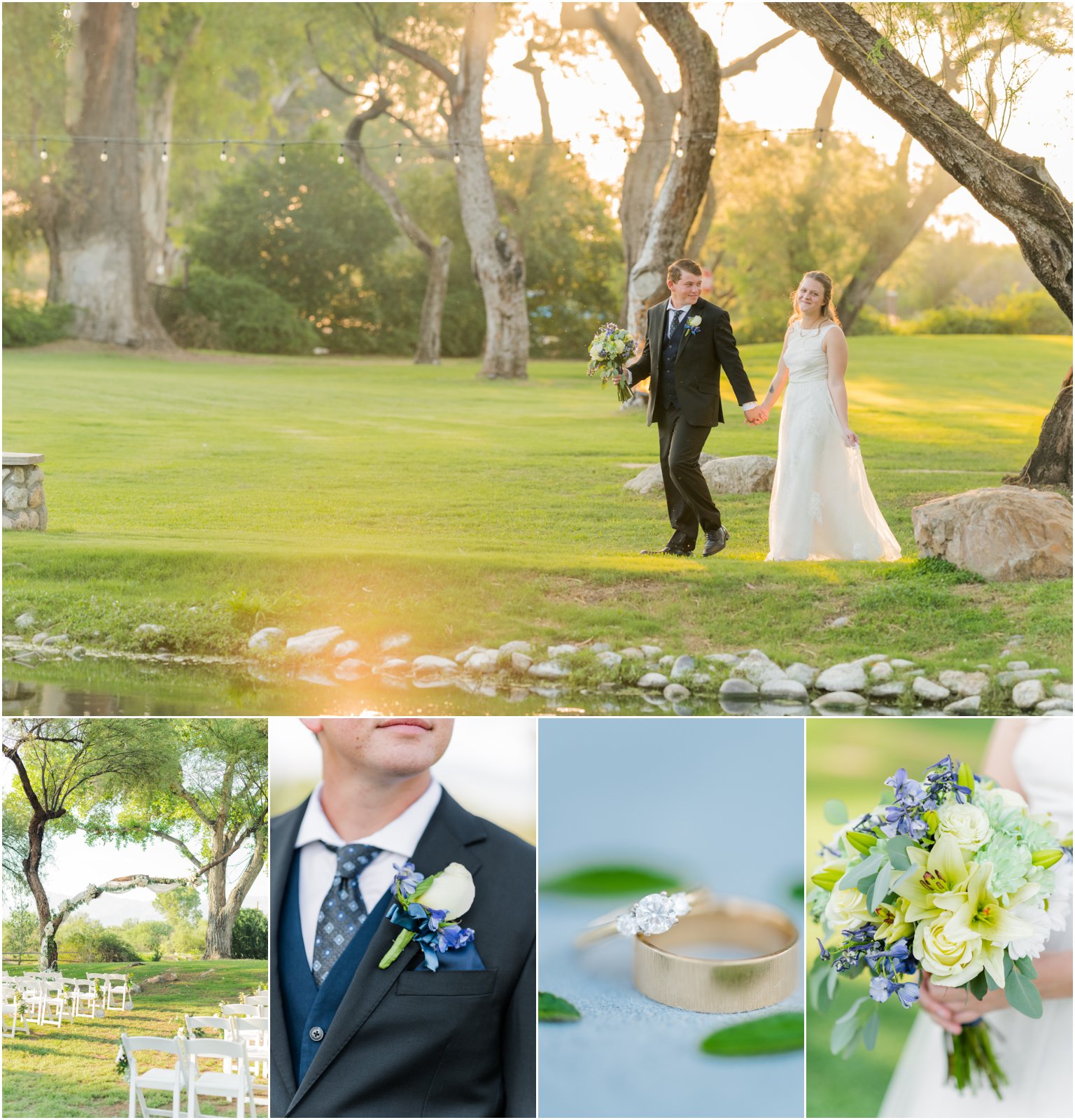 La Mariposa Tucson wedding in summer navy and sage green by Christy Hunter Photography