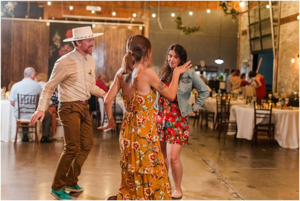 guests dancing at Old Door Shop reception