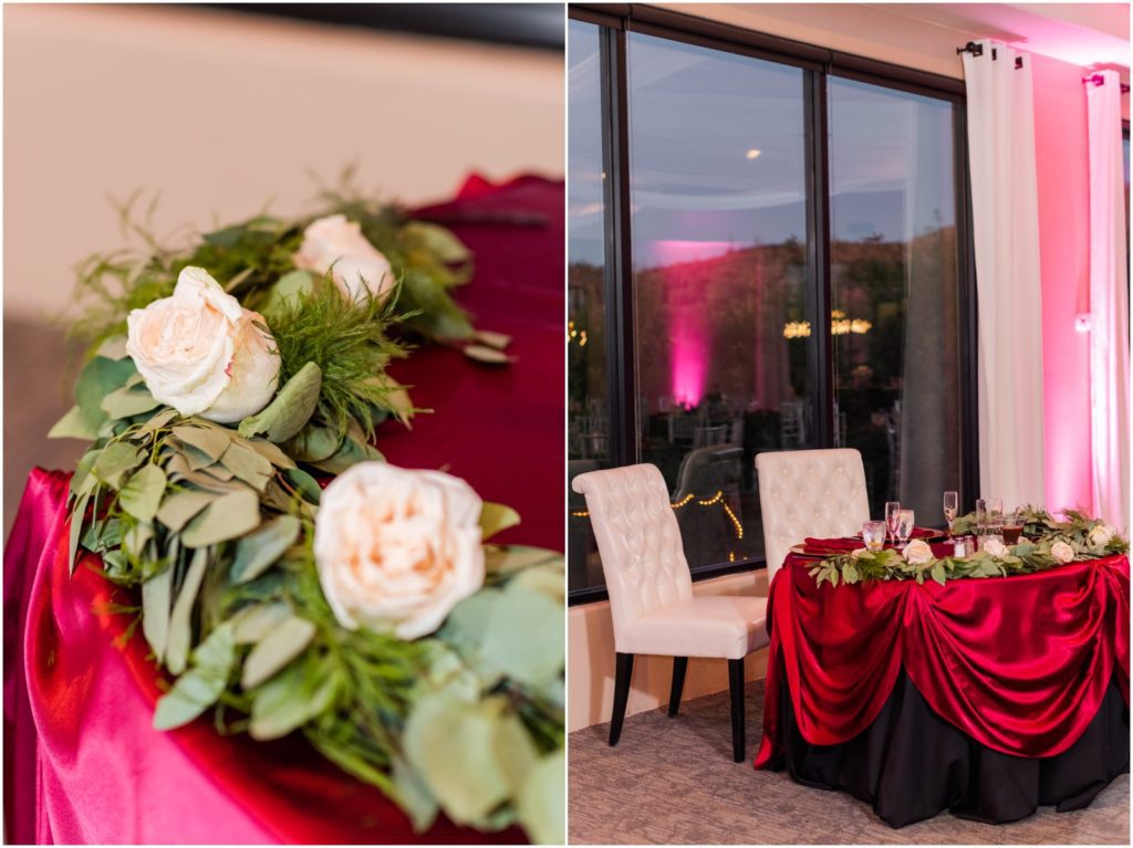 sweetheart table at Saguaro Buttes reception