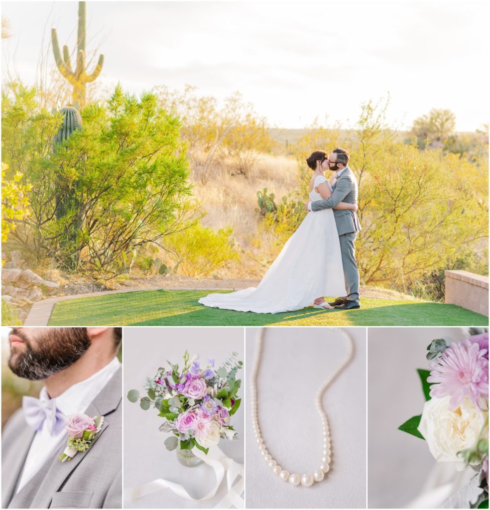 DIY purple themed wedding at Saguaro Buttes in Tucson, AZ by Christy Hunter Photography