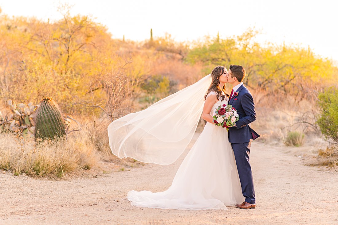 burgundy and blush spring wedding at Saguaro Buttes in Tucson