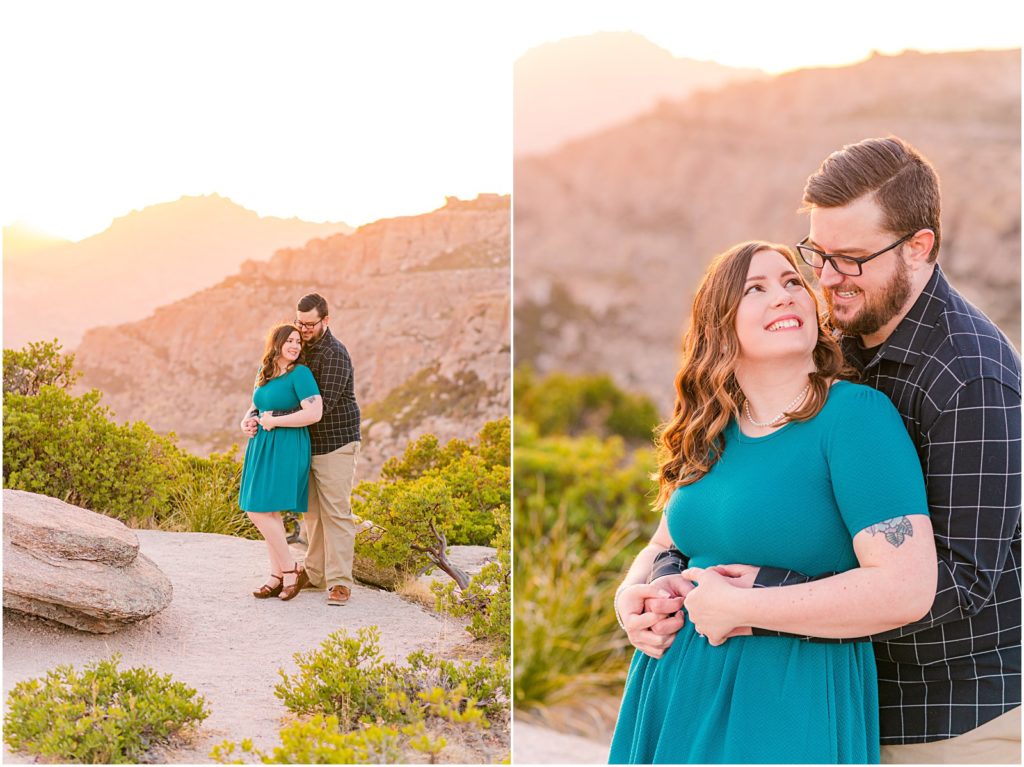 early spring engagement session on Mount Lemmon