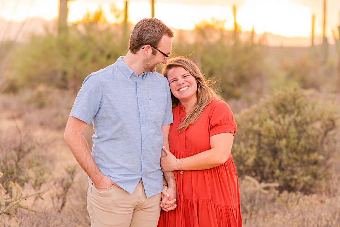 destination engagement session in Tucson with couple from Utah