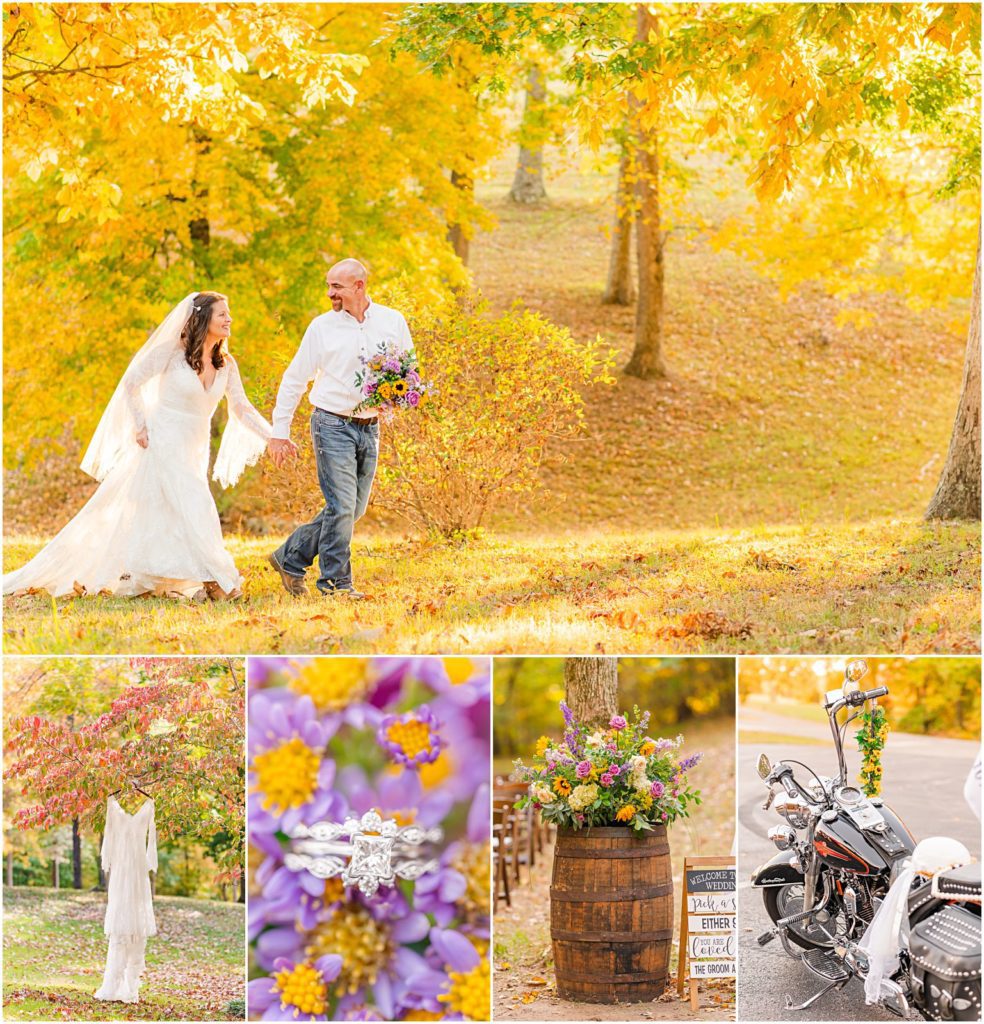 rustic farm wedding in Clarksville, TN in fall by Christy Hunter Photography