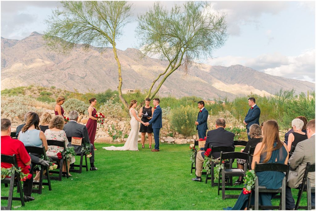 Westin La Paloma wedding ceremony at the Basin in Tucson, AZ