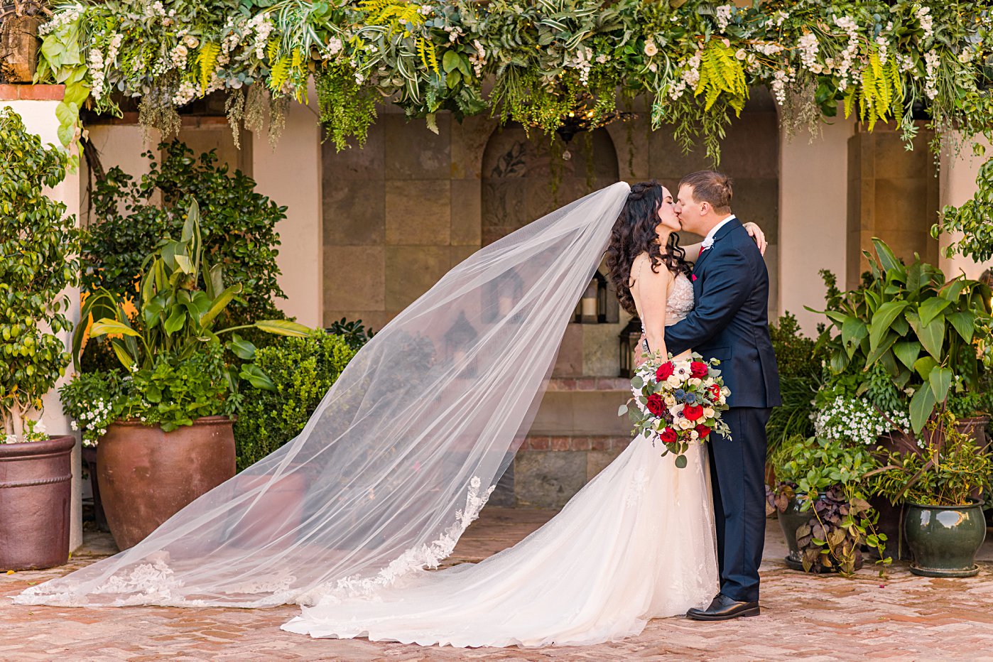 winter vow renewal in Tucson, AZ at the Stillwell House and Gardens wedding venue