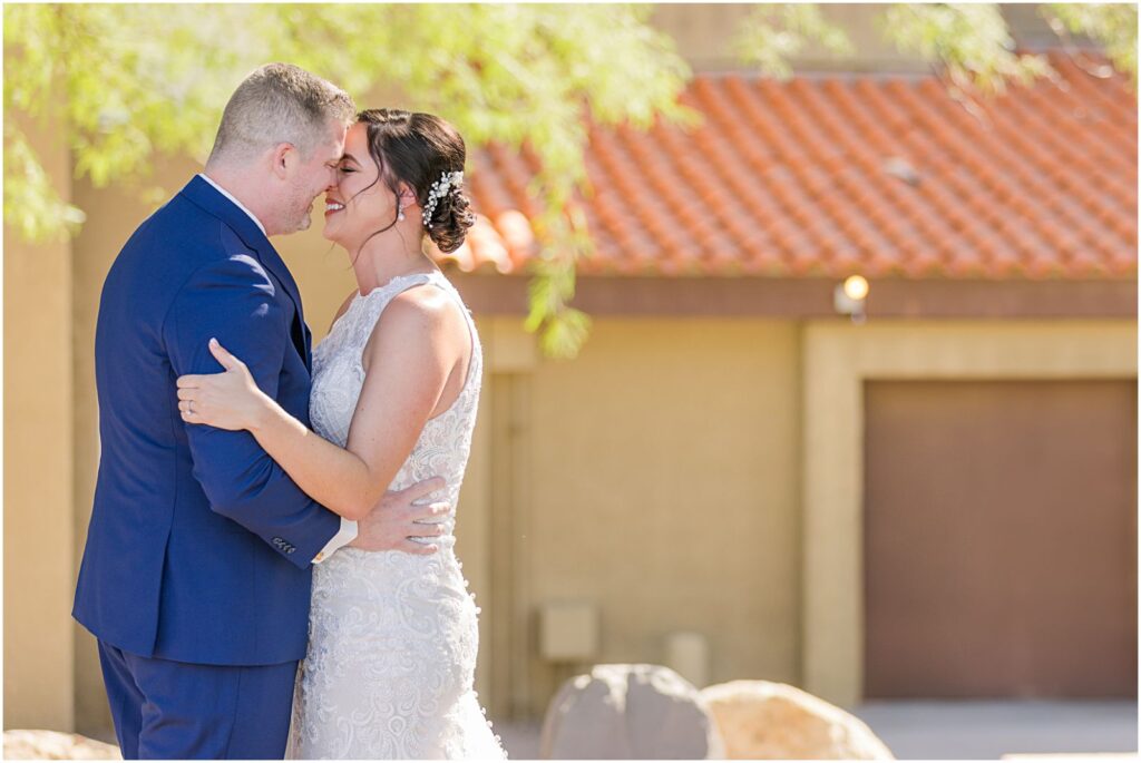 couple kissing during First Look